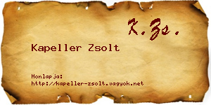 Kapeller Zsolt névjegykártya